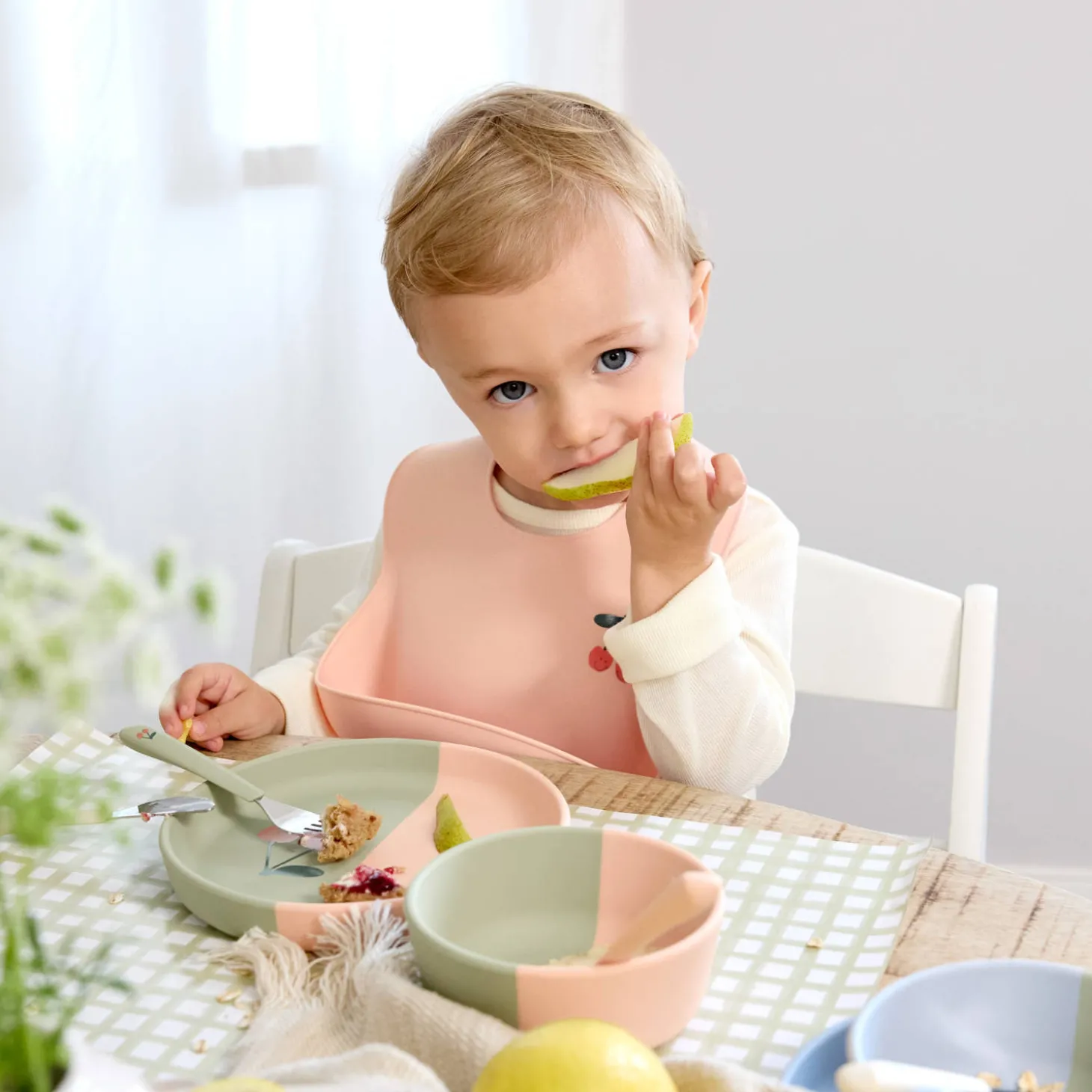 Kinderbesteck mit Silikongriff "Kirsche"