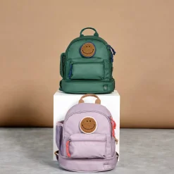 Kindergartenrucksack Mini "Smilie" dunkelgrün