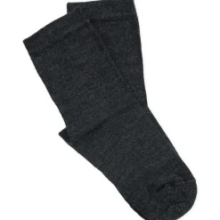 Kindersocken fein Merinowolle anthrazit 19-22