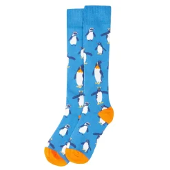 Kniestrümpfe 2er-Pack "Pinguin" blau 23-26