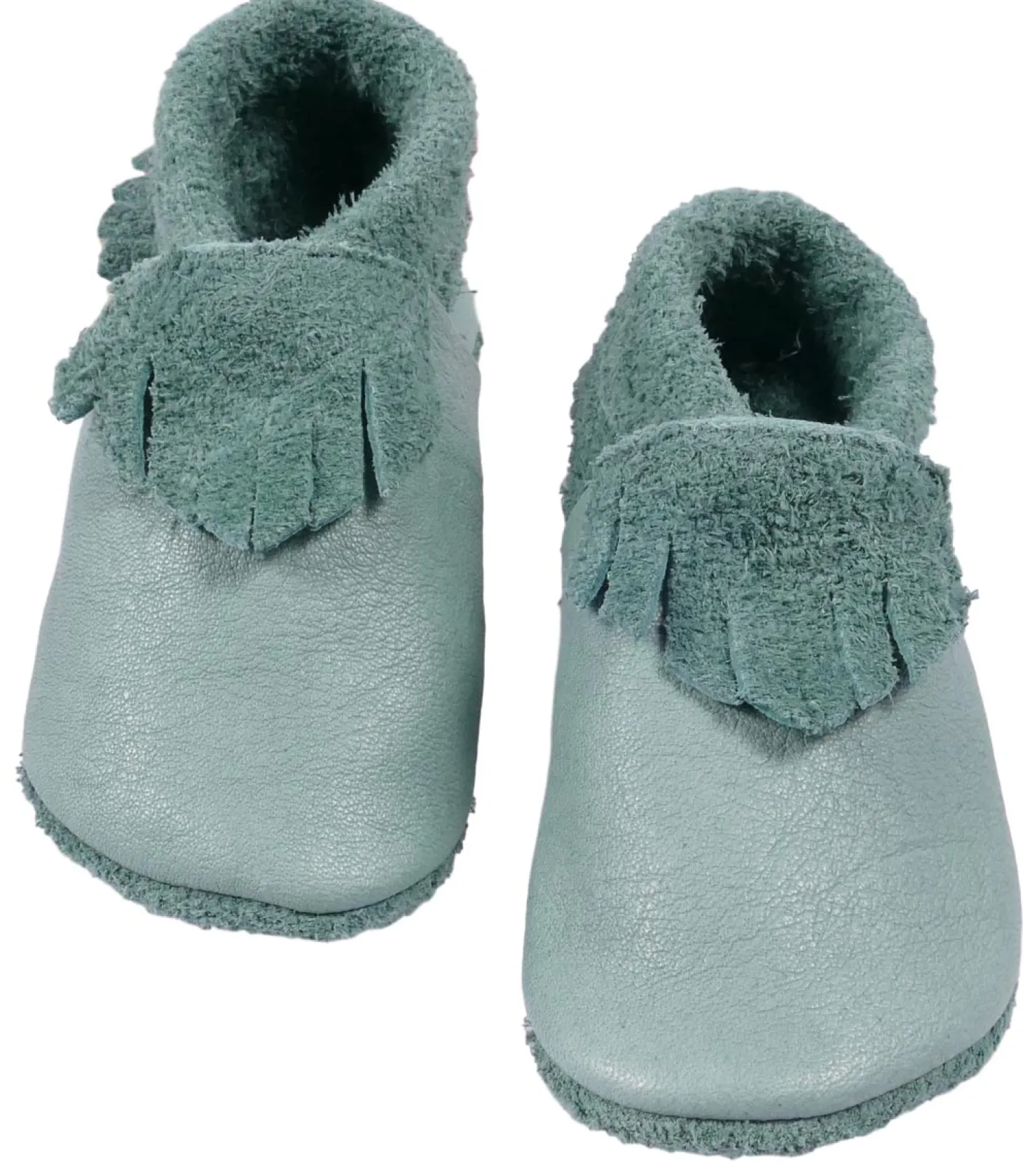 Krabbelschuhe Mokassins Leder mint 23