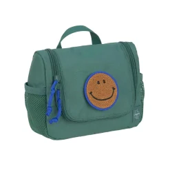 Kulturbeutel Kinder "Smilie" dunkelgrün