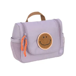 Kulturbeutel Kinder "Smilie" lila