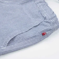7/8 Mädchen-Hose jeansblau gestreift 74/80