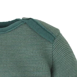 Melange-Pullover Merinowolle Eukalyptus 74/80