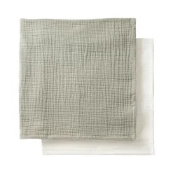 Mulltücher 2er Set khaki mix