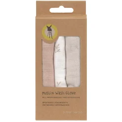 Mull-Waschlappen rose-natur