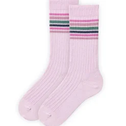 Ripp-Socken 2er-Set blau-rosa 34-36