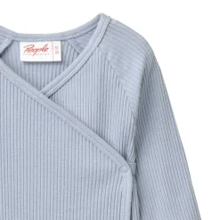 Ripp-Wickelbody blaugrau 74/80