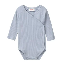 Ripp-Wickelbody blaugrau 74/80