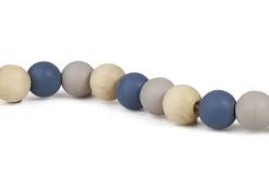 Schnullerkette blau | Kautschuk/Holzperlen