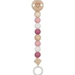 Schnullerkette "Herz" pink