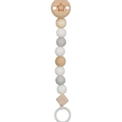 Schnullerkette "Stern" grau