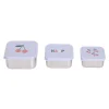 Snackbox 3er Set Edelstahl "Kirsche" lila