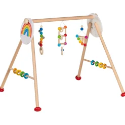 Spieltrapez Holz "Regenbogen" bunt