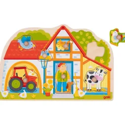 Steckpuzzle Holz - "Bauernhof" 7 Teile