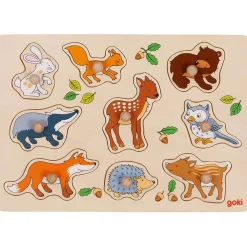 Steckpuzzle Holz - Waldtiere 10 Teile