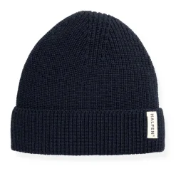 Strick-Beanie Merinowolle marine 2-4y