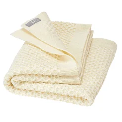 Strickdecke Merinowolle 80x100 cm Natur