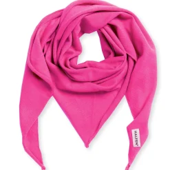 Strick-Dreieckstuch Merinowolle neon pink