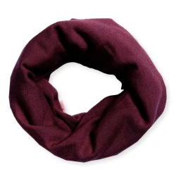 Strick-Loopschal Merinowolle cherry