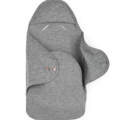 Walk-Einschlagdecke für Babyschale grau