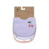 Wasserdichte Lätzchen 5er Set "Kirsche" lila