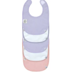 Wasserdichte Lätzchen 5er Set "Kirsche" lila