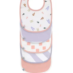Wasserdichte Lätzchen 5er Set rosa