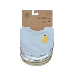 Wasserdichte Lätzchen 5er Set "Zitrone" hellblau