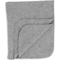 Wollfleece Decke grau mit Muschelkante
