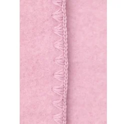 Wollfleece Decke rosa mit Muschelkante