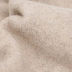 Wollfleece Decke sand mit Muschelkante
