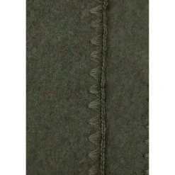Wollfleece Decke schilf mit Muschelkante