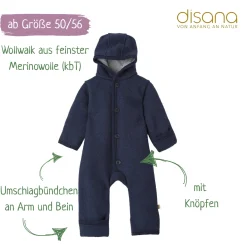 Wollwalk-Overall Indigo 62/68
