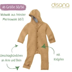 Wollwalk-Overall karamell 50/56