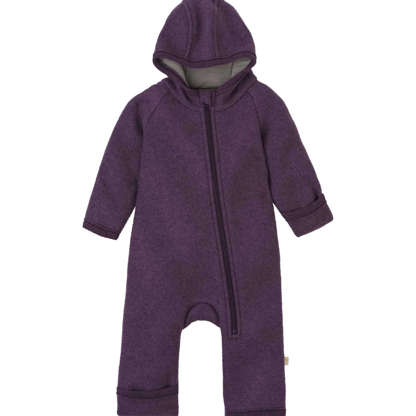 Wollwalk-Zippoverall aubergine 74/80