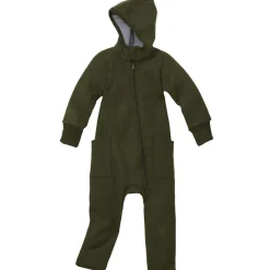 Wollwalk-Zippoverall oliv 110/116